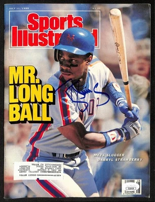Darryl Strawberry NY Mets Signed 1988 Sports Illustrated w/Label JSA 197882 - Image 1 of 2