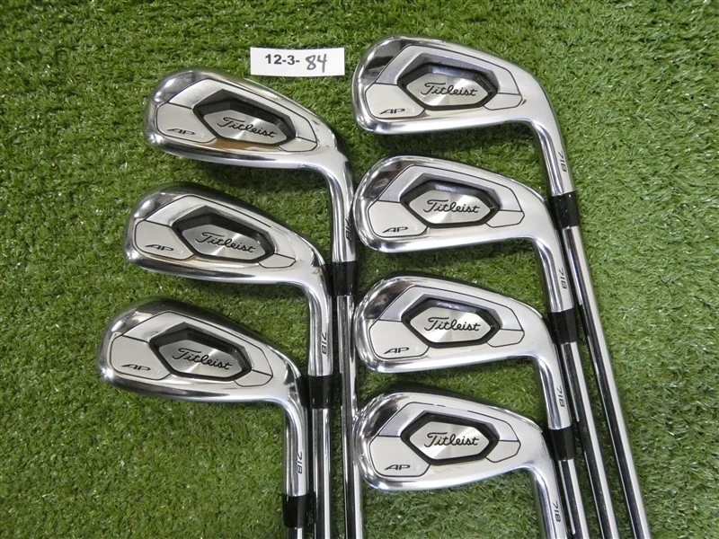 Titleist 718 AP3 Irons 5-P & 48* W AMT Black S300 Stiff Steel with Mid Grips +1" - Image 1 of 4
