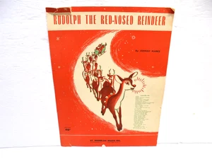 Vintage 1949 Rudolph das Rentier mit der roten Nase Noten - Bild 1 von 3