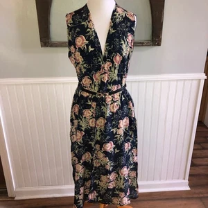Lularoe Chaleco Plumero Delantero Abierto Grande Floral  - Imagen 1 de 6
