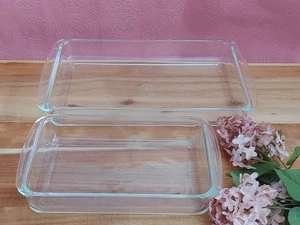 2 casseroles 3qt+1.5qt transparant PYREX USA plat cuisson ustensile verre poele - Picture 1 of 10
