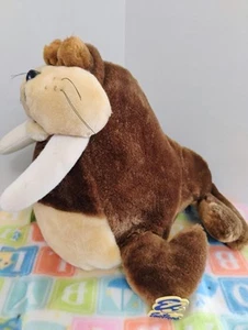 Juguete de peluche de colección 1983 Emotions de Mattel Waldo the Walrus con etiquetas - Imagen 1 de 10