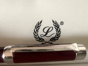 🔴 LABAN penna stilografica Britannia lacca blordeaux pennino M nuova NOS - Picture 1 of 13