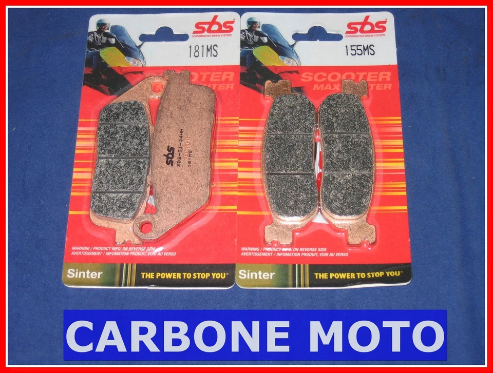 KIT PASTIGLIE FRENO ANT.+ POST. SBS SINTER YAMAHA X-MAX 250 dal 2010 al 2013 - Immagine 1 di 1