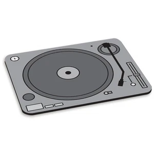 Platine Tourne-Disque Dj Decks Tapis De Souris PC Ordinateur - Gris Noir Dessin - Photo 1/1