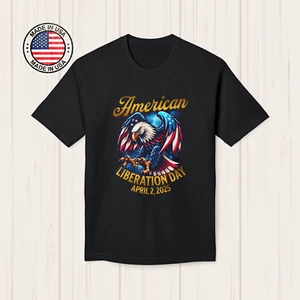 T-shirt cotone peso medio American Liberation Day 2 aprile made in USA | Camicia MAGA - Foto 1 di 3