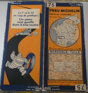 Carte michelin 75 bordeaux tulle 1931 - Imagen 1 de 1
