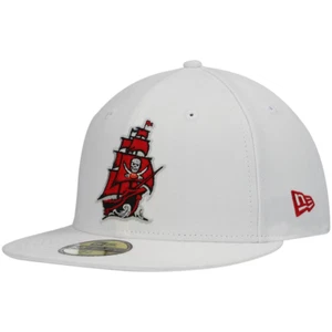 Tampa Bay Buccaneers New Era 59FIFTY White Pirate Ship Logo Fitted Bucs Cap Mütze - Bild 1 von 4
