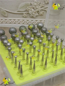 50 Stück THK diamantbeschichtete Drehpunktgrate Bohrlöcher 1 mm bis 12 mm KUGELFORM - Bild 1 von 4