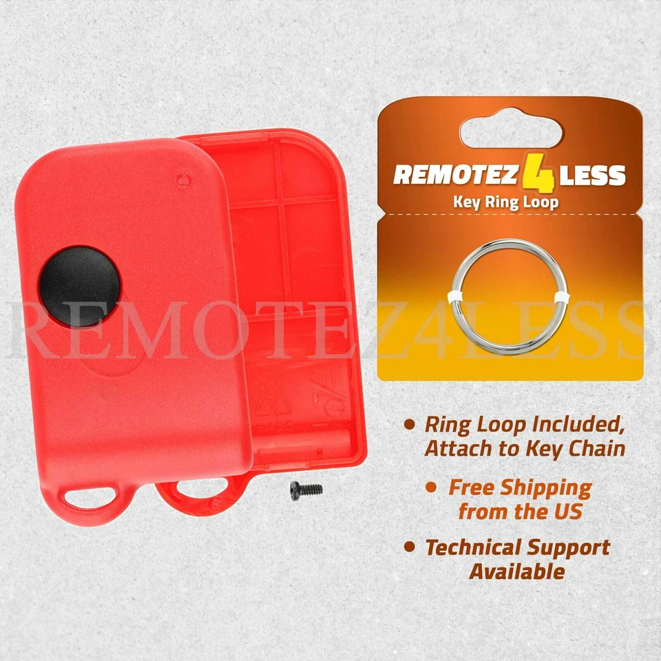 For Red Ferrari 360 456 GT GTA M Porsche Remote Key Fob Shell Case Cover Foto 1 de 4