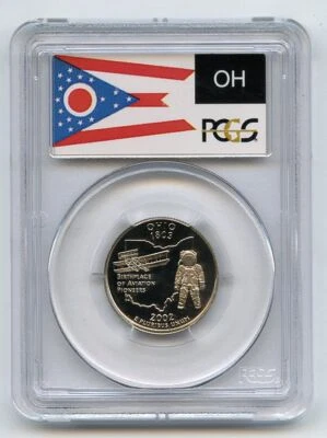2002 S 25C Clad Ohio Quarter PCGS PR70DCAM - Image 1 of 2