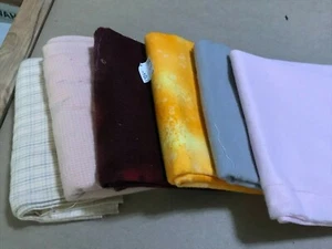 Lote de 6 piezas de tela cuarto grueso 2021-89 - Variedad de telas y colores - franela, punzón para el hogar - Imagen 1 de 7