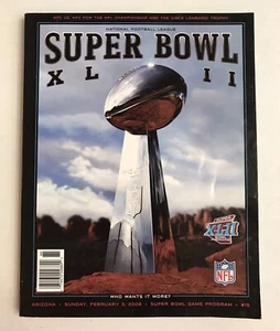 2008 Super Bowl XLII Game Program New England Patriots vs New York Giants - Picture 1 of 10