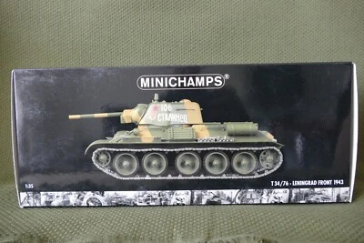 MINICHAMPS Tank T34/76 Leningrad Front 1943 - Die cast Model Tank Scale 7" long  - Photo 1/4