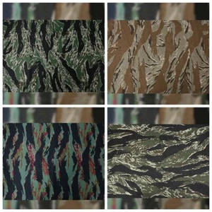 1M Tiger Streifen Camouflage Tuch Atmungsaktiv Nackenmaske Elastisch Netzstoff - Bild 1 von 26