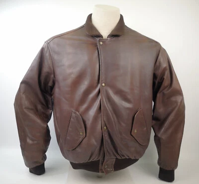 Chevignon Lederjacke Porte Avion braun Gr. XL (L) vintage 80s / 90s Port - Bild 1 von 4