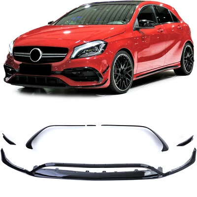KIT SPOILER AERO NOIR MERCEDES CLASSE A W176 PHASE 2 DE 08/2015 A 2018 PACK AMG - Image 1 of 4