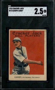 1915 Cracker Jack #73 Scoops Carey - SGC 2.5