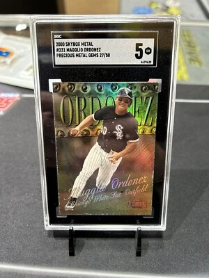 1999 Skybox Metal Precious Gems 27/50 MAGGLIO Ordonez SGC 5 #231 Wrong Label PMG - Image 1 of 2