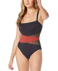 Coco Reef Contours Level Bandeau Mesh Slimming One Piece Swimsuit 14 38D yjl0423 - Picture 1 of 3