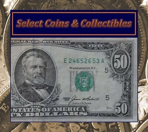 1985 (E) $50 Fifty Dollar Bill Federal Reserve Note Richmond Currency #3451 - Picture 1 of 6