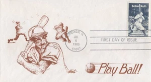 ZAYIX US Baseball Cover, Babe Ruth 2046 Globe FDC Play Ball! - Picture 1 of 2