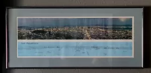 1976 Bill Harris signiert Smith Neuheit San Francisco Bay gerahmtes Foto & Karte 28" breit - Bild 1 von 20