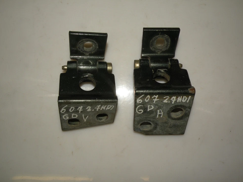 PEUGEOT 607 2.2 HDI 2003 REAR RIGHT SIDE UPPER LOWER DOOR HINGES HINGE SET OEM - Image 1 of 4