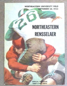 RENSSELAER (NY) @ PROGRAMA DE FÚTBOL AMERICANO UNIVERSITARIO DEL NORESTE - 1953 - EXCELENTE FORMA - Imagen 1 de 3