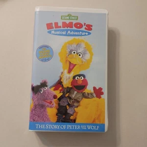 Sesamstraße Elmos musikalisches Abenteuer: Die Geschichte von Peter und VHS Videorecorder Tonband Film - Bild 1 von 2
