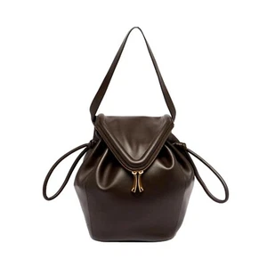 Bottega Veneta Beak Large Brown Calfskin Shoulder Bag 666511 - Picture 1 of 6