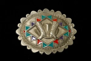 1996 GAP Southwest Style Cowboy Boots Pewter Vintage Belt Buckle #4285 - Bild 1 von 5