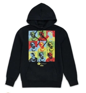 Reason Herren Schwarz Odb Front Print Washed Langarm Pullover Hoodie Größe XL - Bild 1 von 2