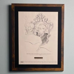 Original Vintage Advertisement Framed Picture Bolivar Cuban Cigars Habano - Picture 1 of 7