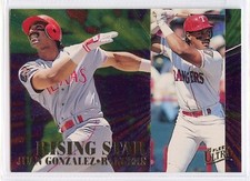 1995 Fleer Ultra Baseball Rising Stars - #4 - Juan Gonzalez - Texas Rangers