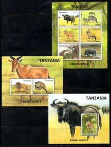 TANZANIA, 2017, ANIMALES SEIES II, 2M/S+S/S, MNH - Imagen 1 de 1