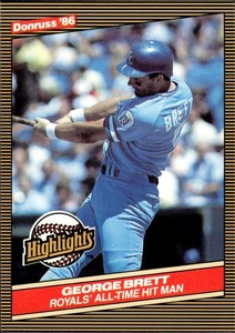 GEORGE BRETT 1986 Donruss #3 BUY ANY 2 ITEMS FOR 50% OFF   B211R1S24P22