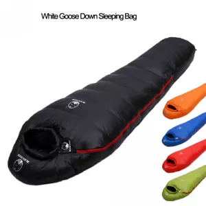 Very Warm Goose Down Filled Mummy Style Sleeping Bag Fit for Winter Thermal - Picture 1 of 44