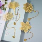 Golden Hollow Bookmark Book Marker Leaf Bookmark Metal Bookmarks with Chain