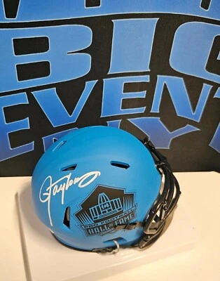 Minicasco autografiado por Lawrence Taylor Salón de la Fama Rave certificado de autenticidad JSA Foto 1 de 2