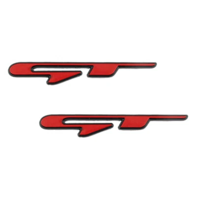 2x Red Black GT L&R Fender Door Emblem Stickers for K1A Stinger K5 Forte Forte5 - Image 1 of 3
