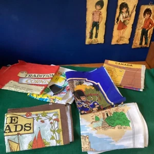6 Vintage Tea Towels Travel Souvenirs See All Pictures Average 26 X 18 Inches - Picture 1 of 17