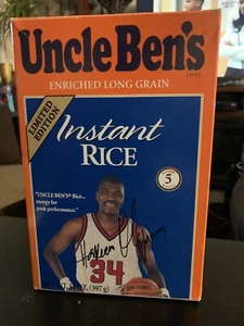 1997 Hakeem Olajuwon Olympics Rockets signiert Onkel Ben’s umgebaute Reisbox - Bild 1 von 3