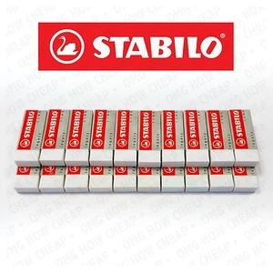 STABILO Legacy Mars White Eraser Rubbers Plastic Erasers - Pack of 20 erasers - Picture 1 of 5
