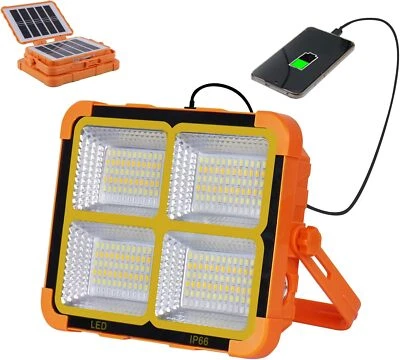 Plegable Foco LED Recargable Solar, 288LEDs Bateria Foco de Exterior 5 Modos - Imagen 1 de 4