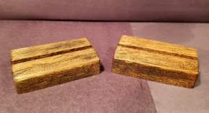 Handcrafted Set Of 2 Wood Trading \ business Card \ school pics Display Stand(s) - Picture 1 of 6