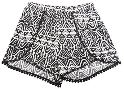 Epic Threads Girls Geo-Print Shorts Black White Size X-Large NWT - Image 1 of 2
