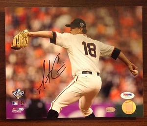 Matt Cain autograph 8 X 10 signed World Series photo PSA San Francisco Giants - Picture 1 of 1