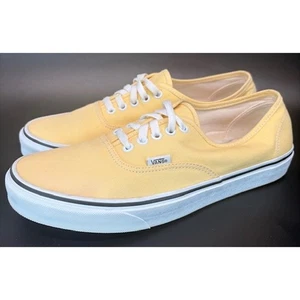 Vans Authentic Lo Pro Skate Shoes Yellow Canvas Sneakers Mens size 11 - Picture 1 of 8
