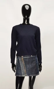 Jil Sander + maglione donna blu navy 100% lana girocollo manica lunga taglia 38 - Foto 1 di 8